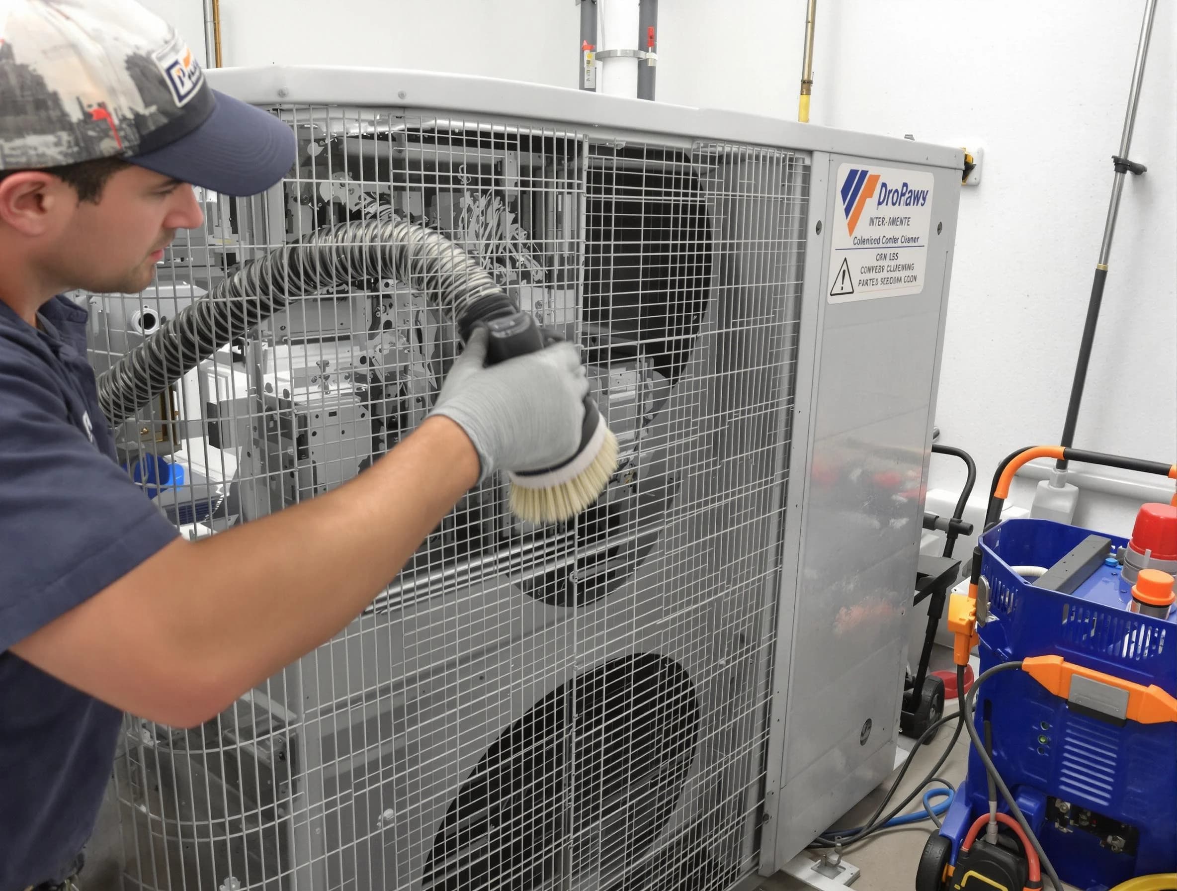 Welby Air Duct Cleaning specialist performing precision AC coil cleaning for improved system performance in Welby