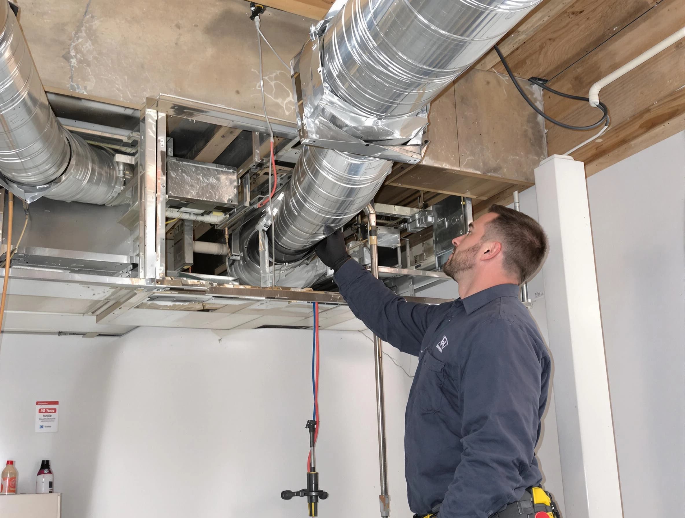 Welby Air Duct Cleaning technician performing professional air duct repair using specialized tools in Welby
