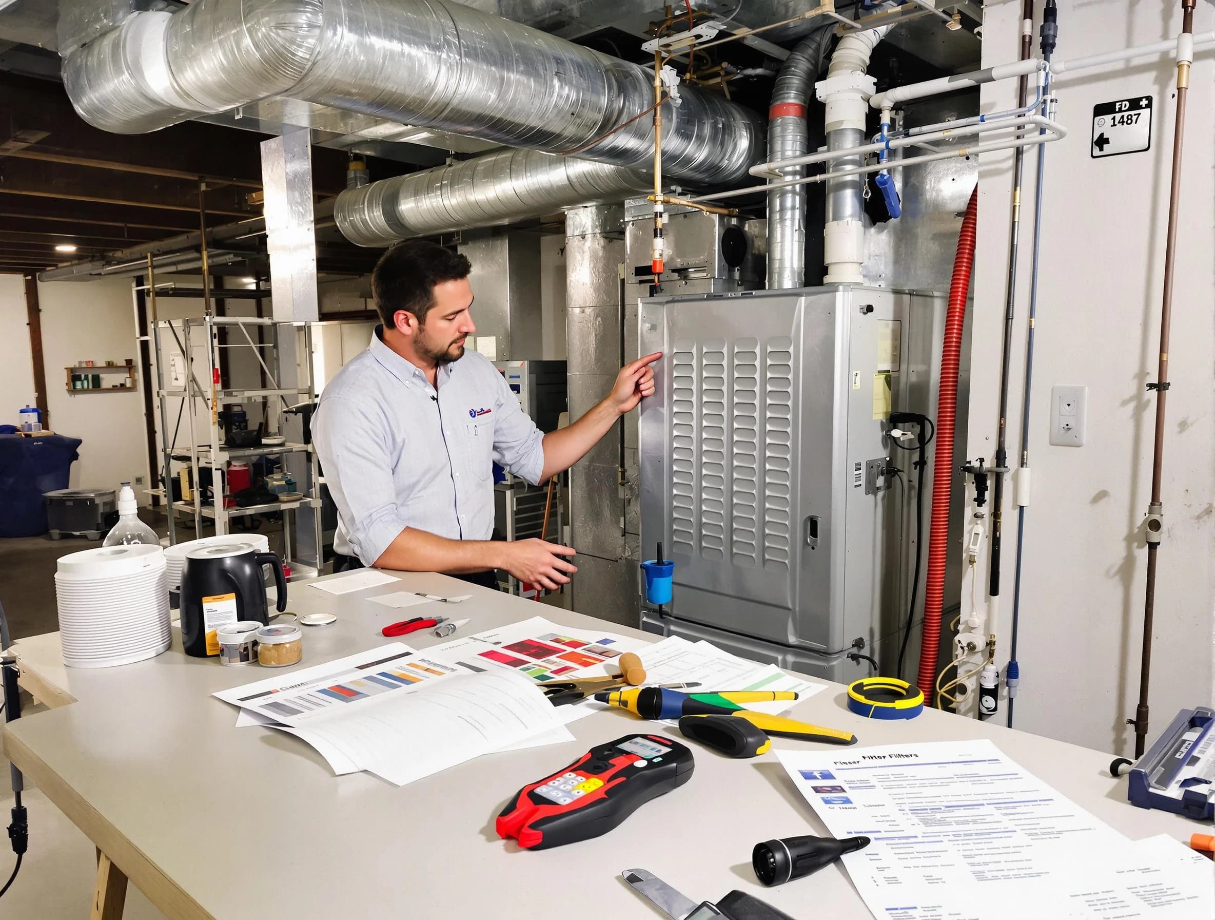 Welby Air Duct Cleaning inspector conducting detailed filter system evaluation using professional diagnostic tools in Welby