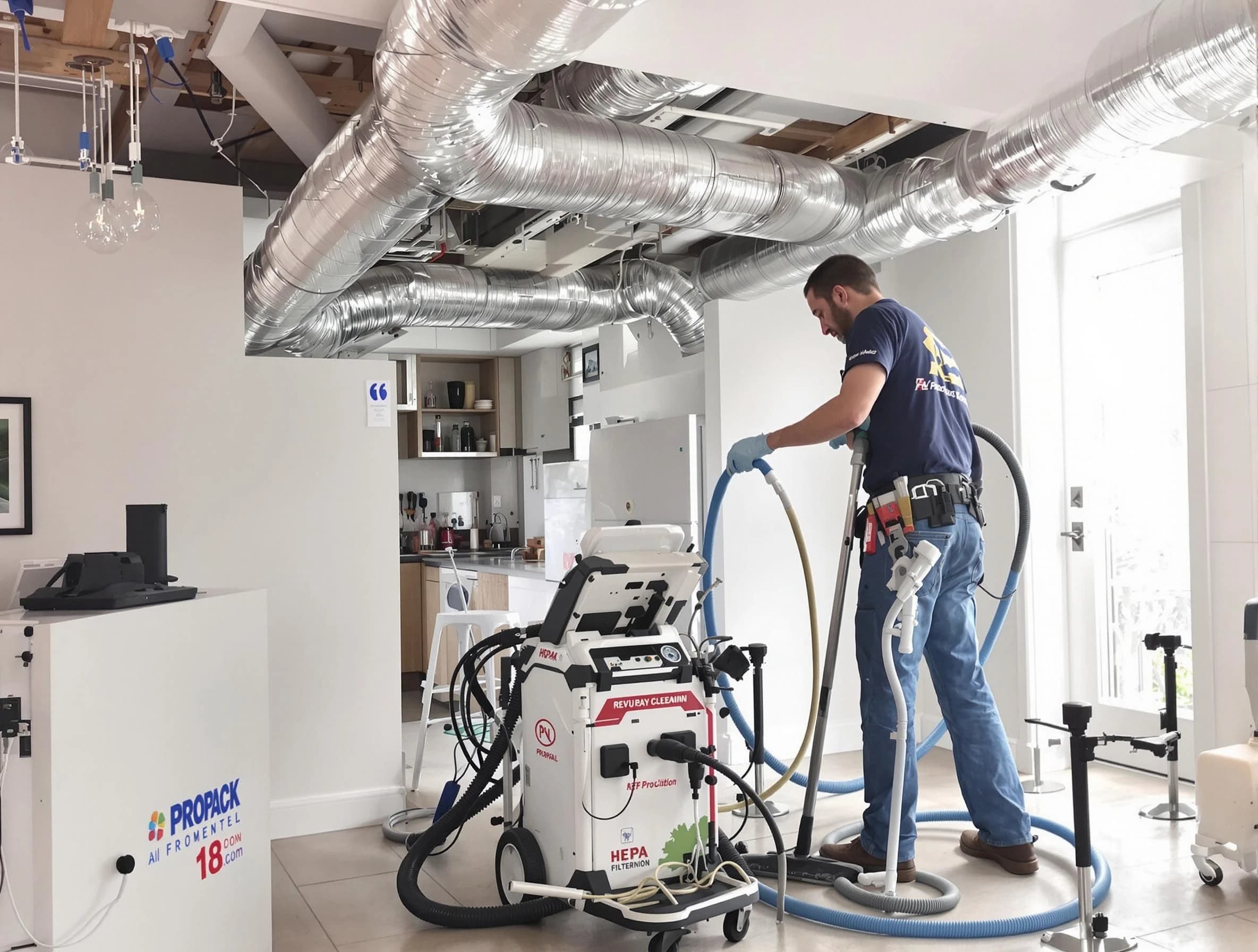 Welby Air Duct Cleaning technician performing advanced pure duct cleaning with specialized equipment in Welby