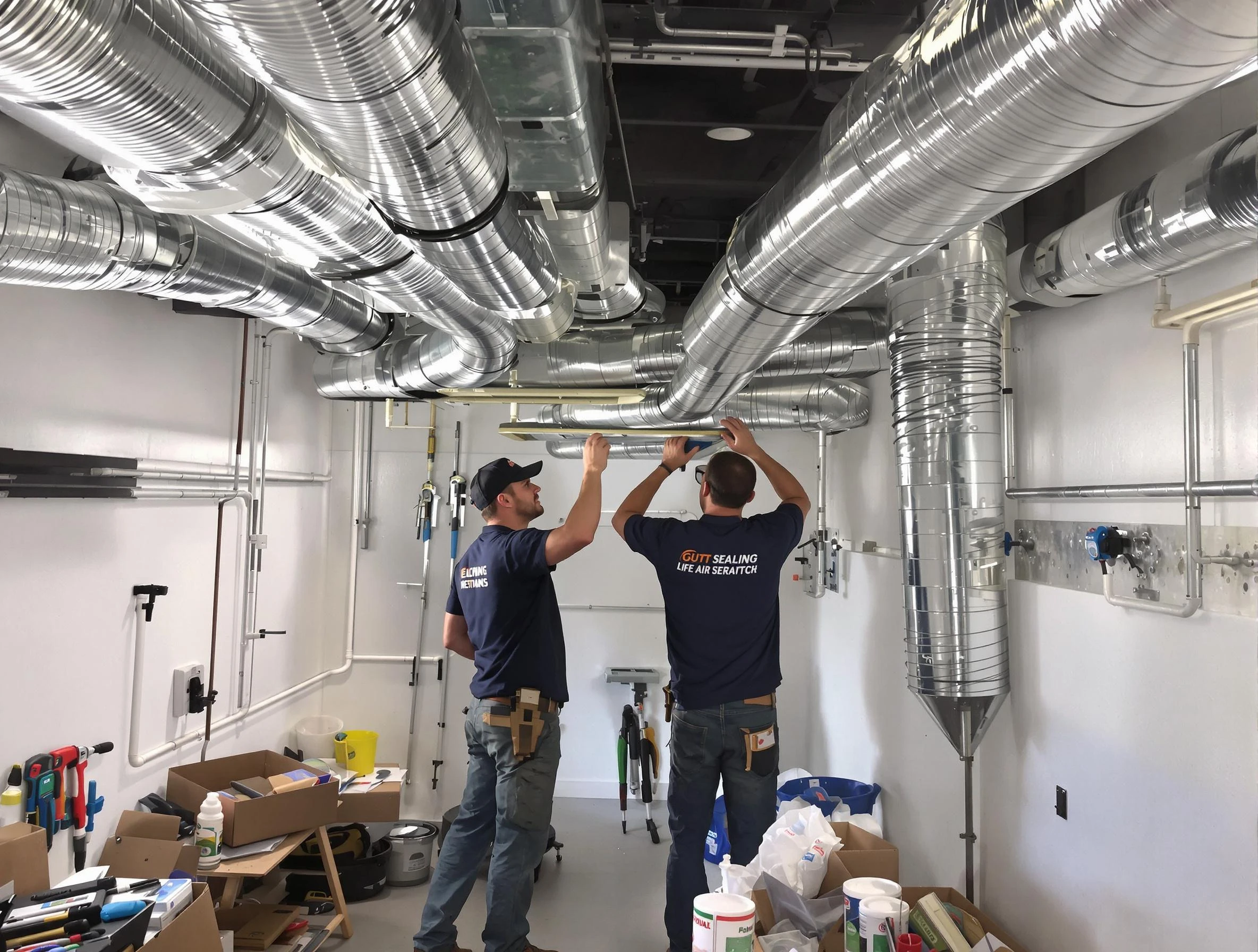 Welby Air Duct Cleaning technician applying professional duct sealing solutions in Welby