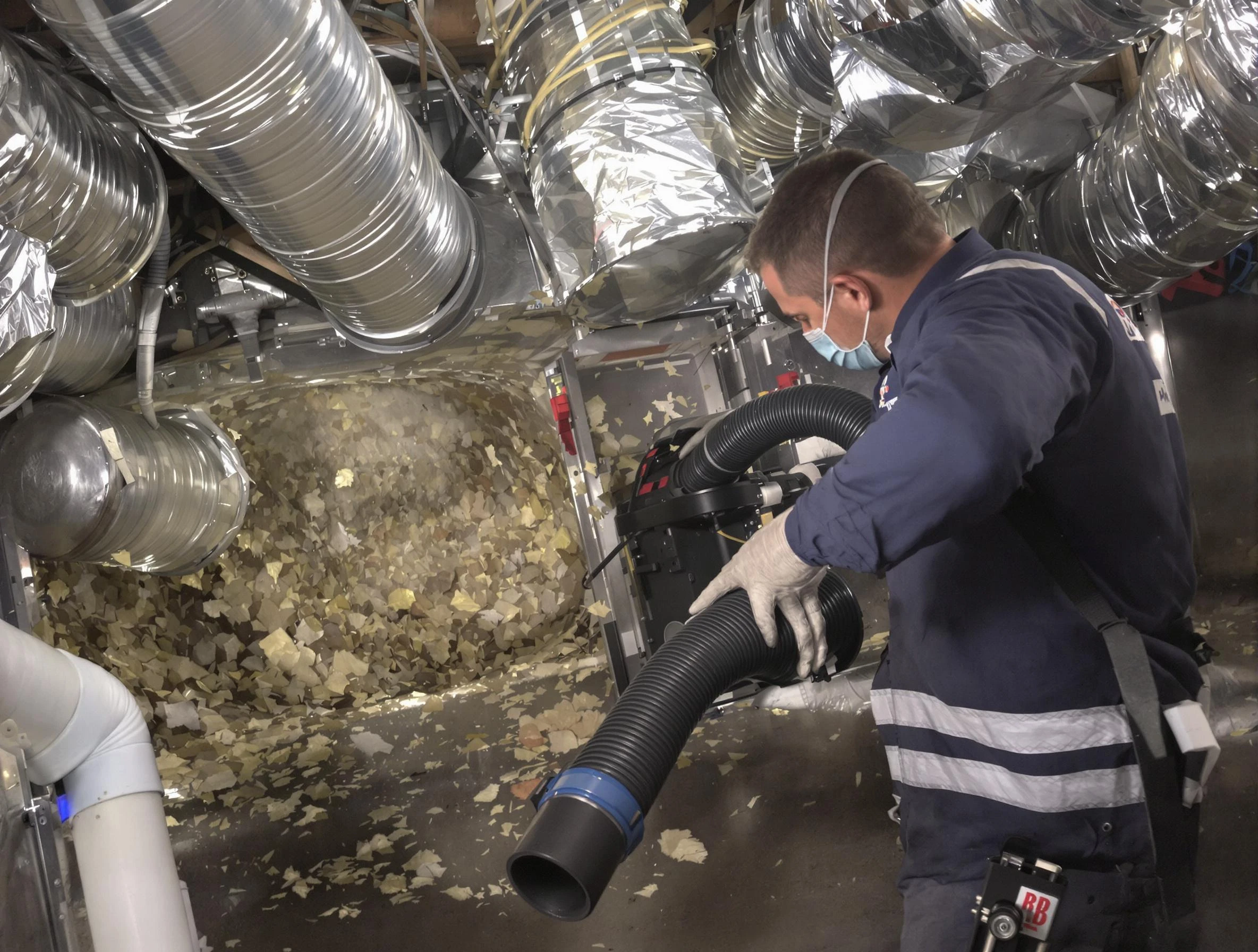 Welby Air Duct Cleaning specialist operating negative pressure cleaning equipment for thorough duct maintenance in Welby