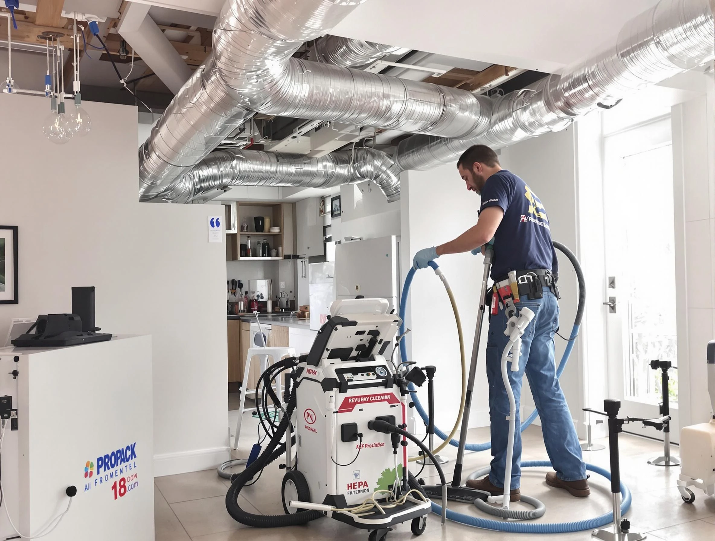 Welby Air Duct Cleaning technician performing advanced pure duct cleaning with specialized equipment in Welby