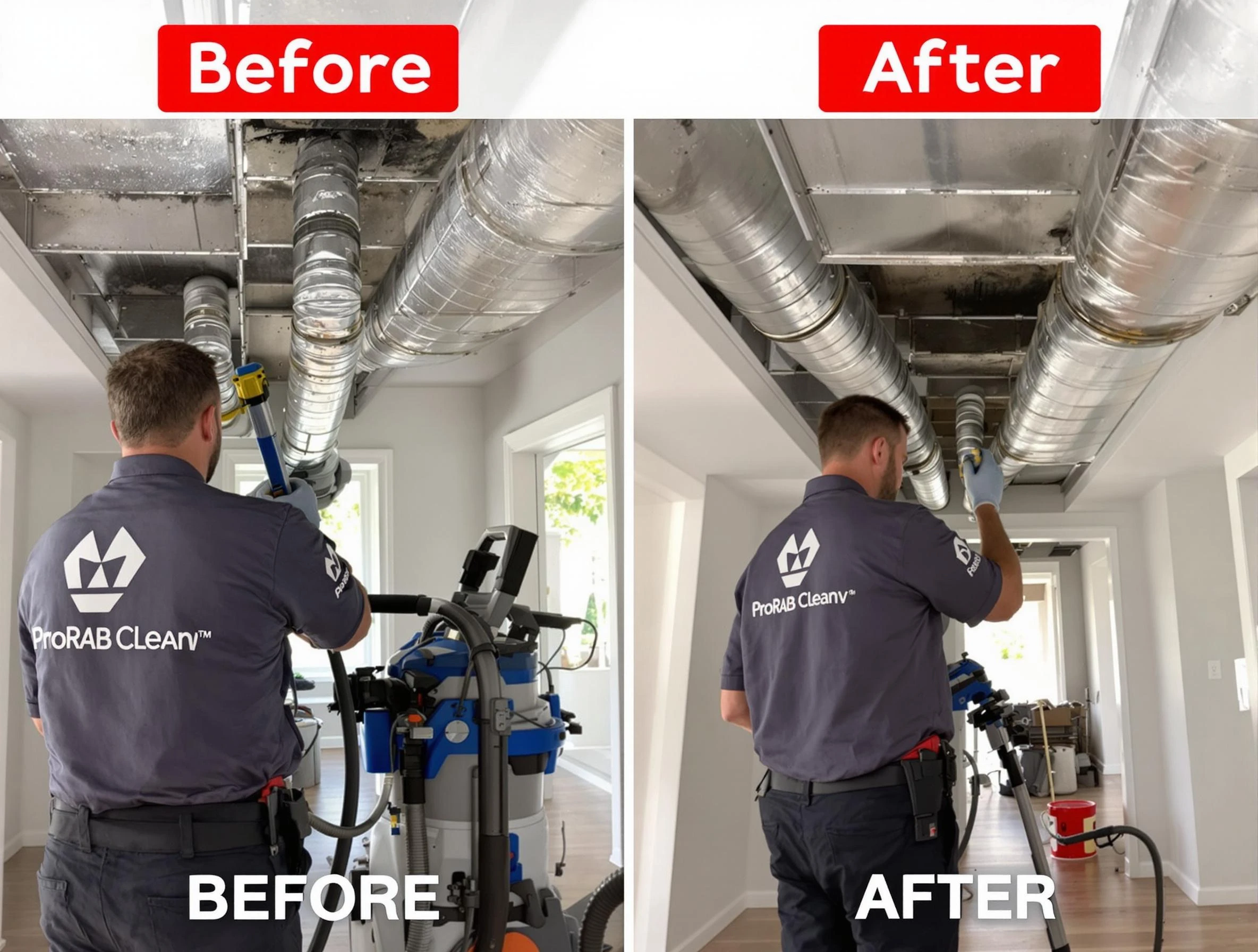 Welby Air Duct Cleaning expert performing thorough residential duct cleaning in a Welby home